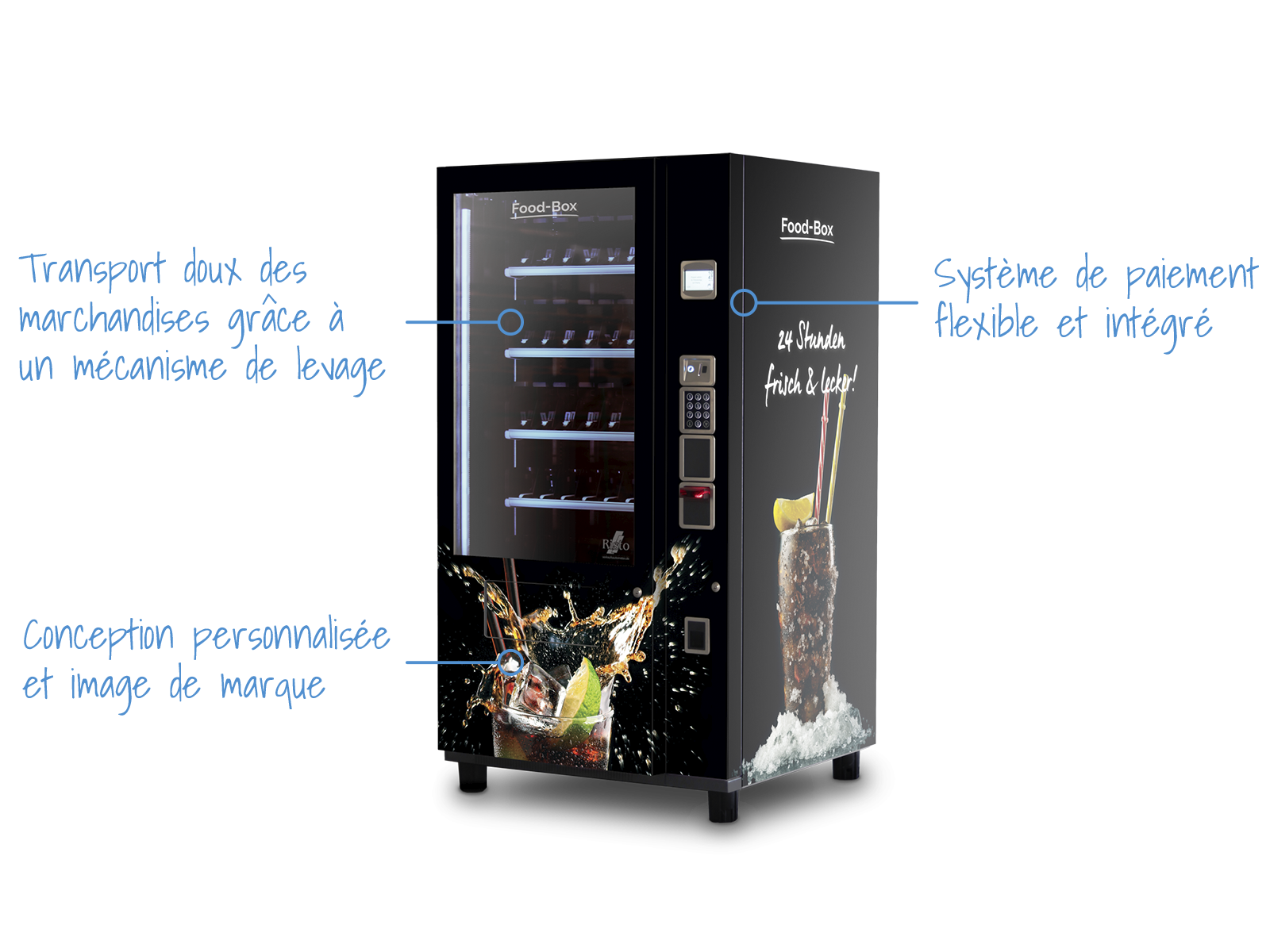 Distributeur automatique avec description des avantages      