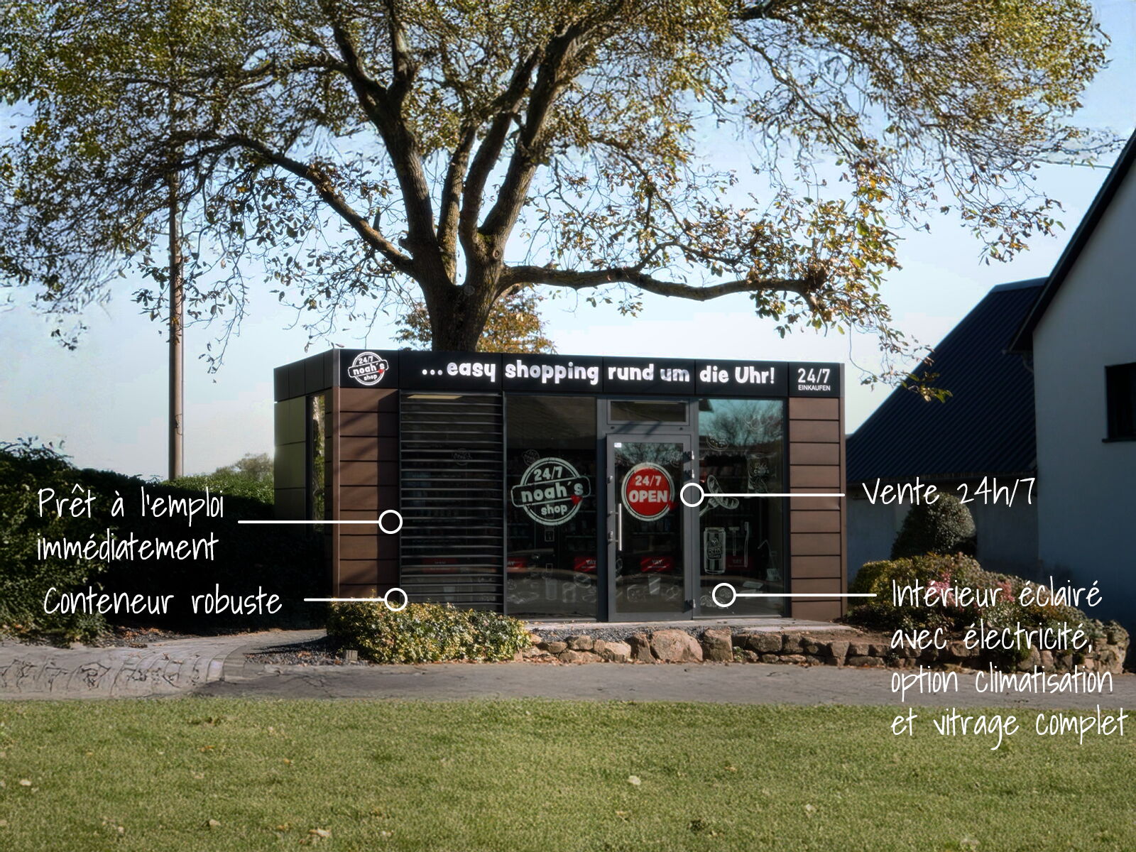 Distributeur automatique — conteneur boutique de ferme      