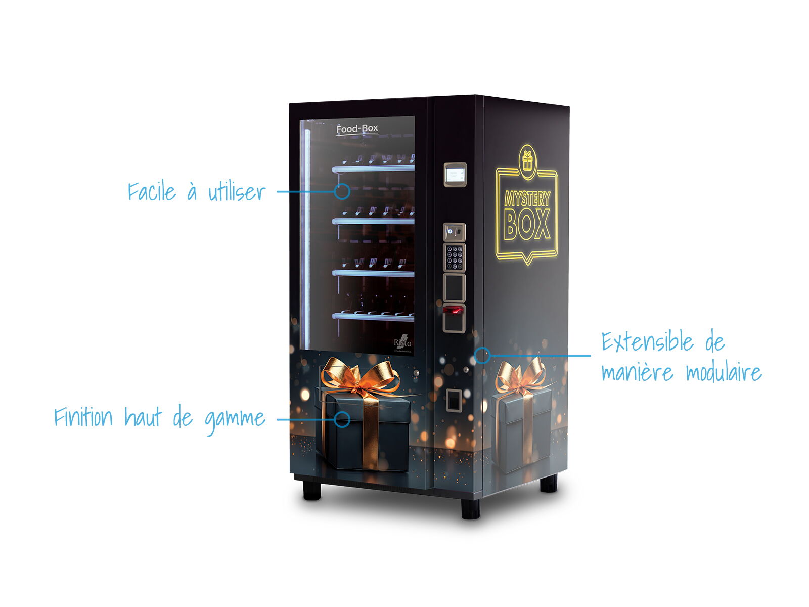 Distributeur automatique box mystère — présentation des fonctions      