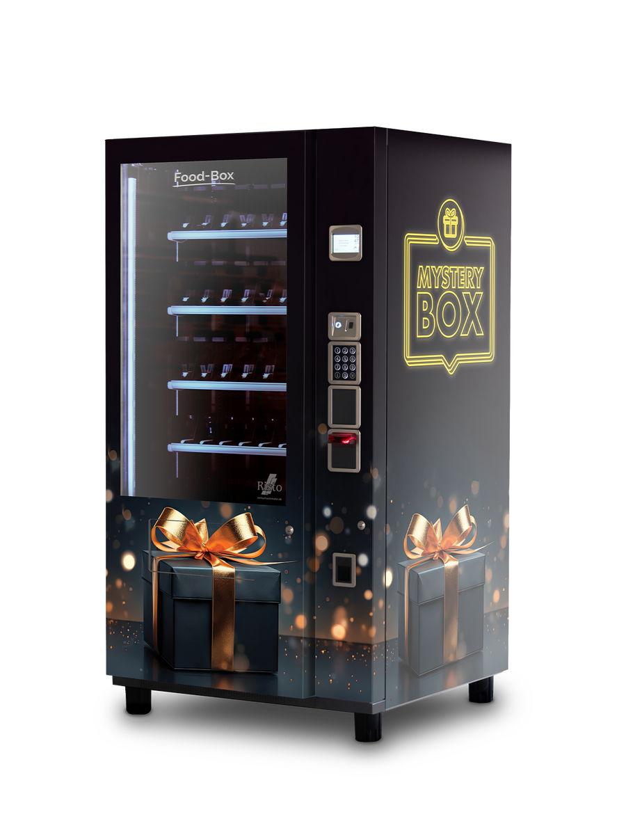 Distributeur automatique avec cadeaux et inscription Mystery Box      
