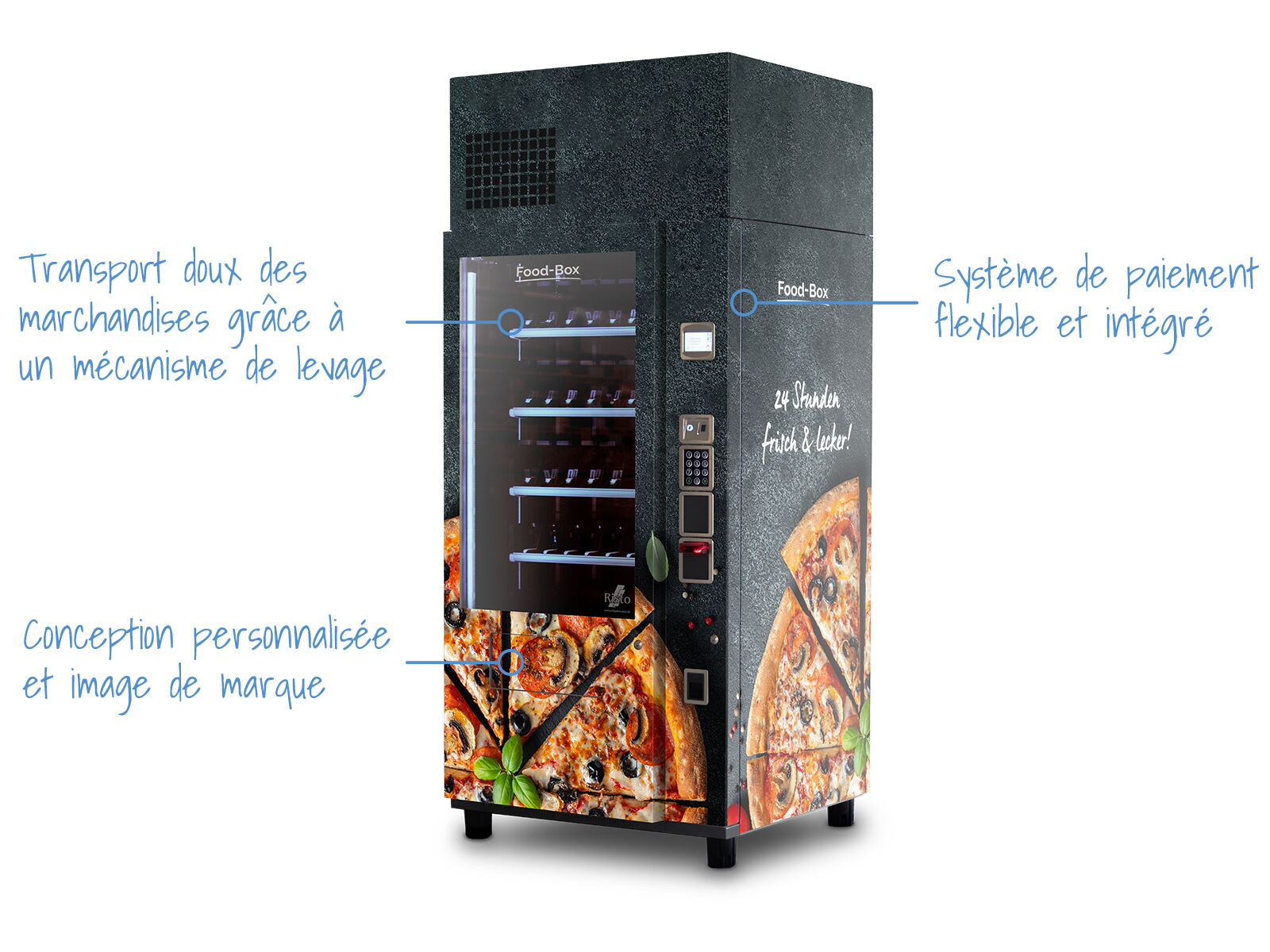 Distributeur automatique de produits surgelés — présentation des fonctions      