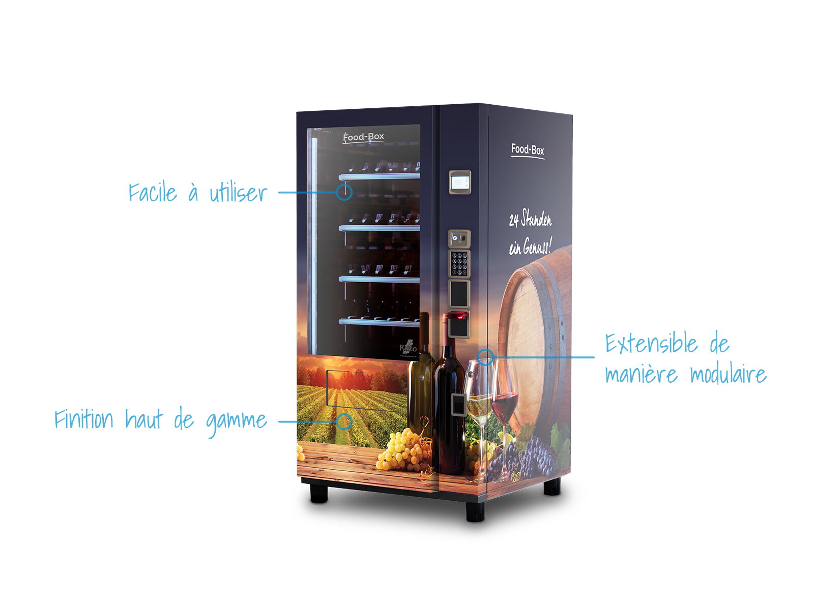Distributeur automatique de vin — présentation des fonctions      
