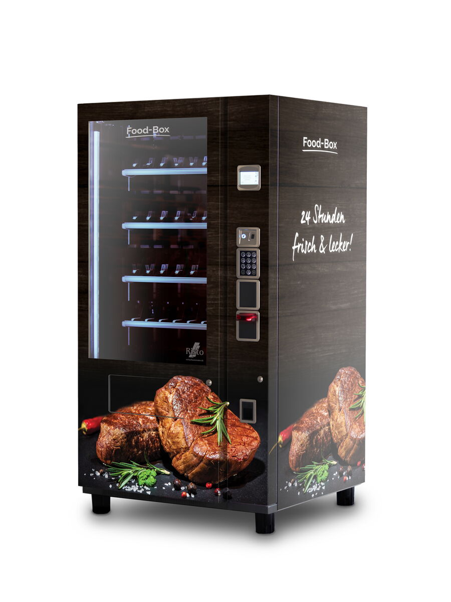Distributeur automatique au motif de steak      