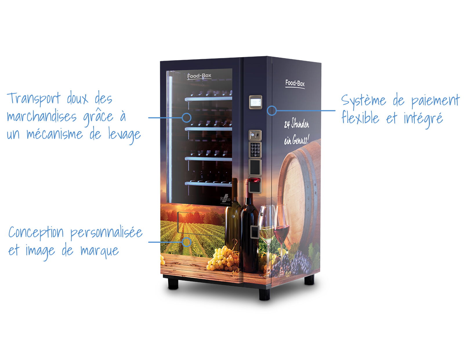 Distributeur automatique de vin — présentation des fonctions      