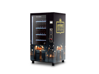 Distributeur automatique box mystère noir au motif de cadeaux      