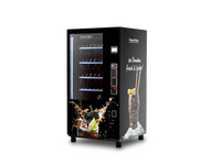 Distributeur automatique noir illustrant des boissons      