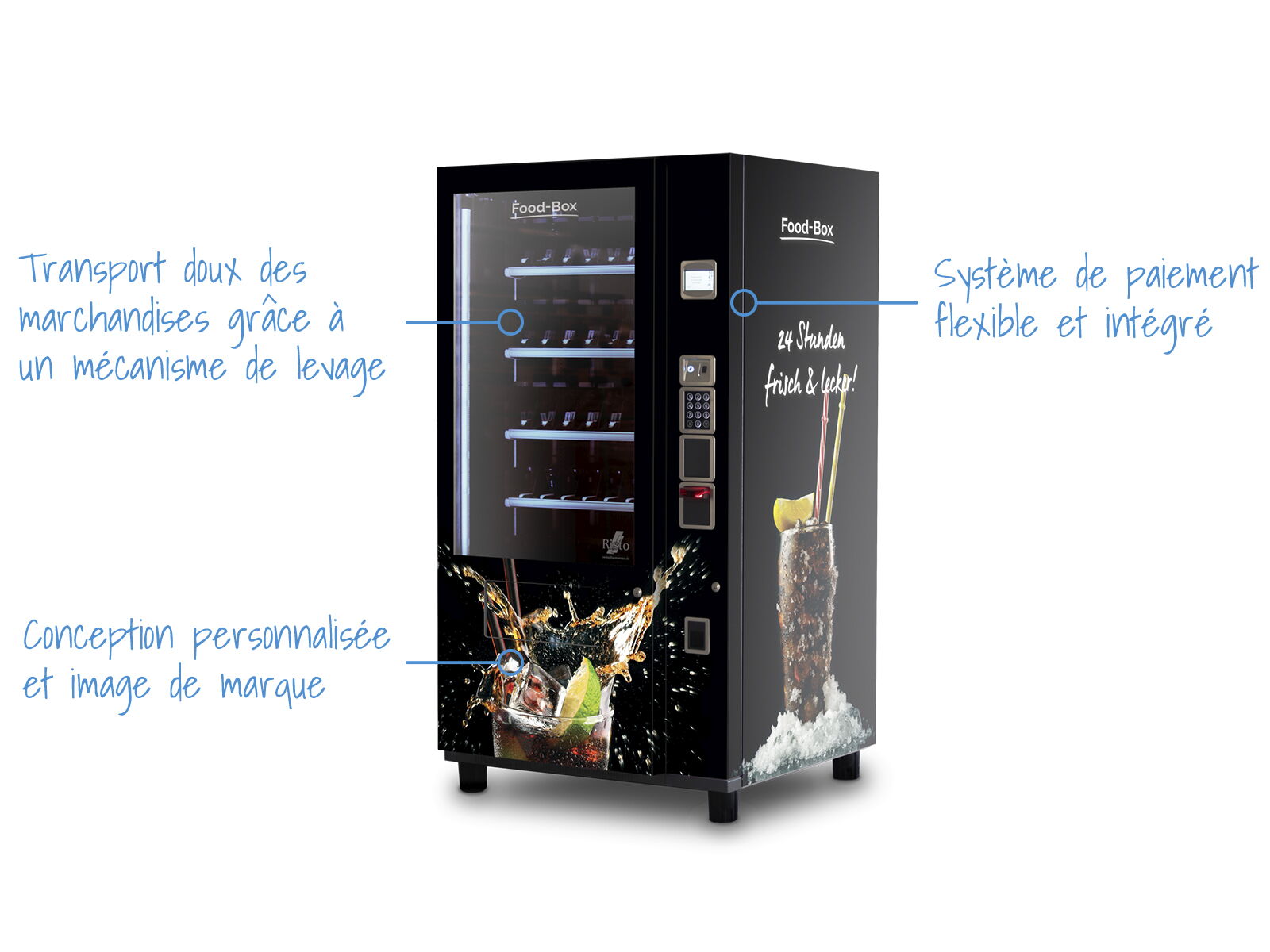 Distributeur automatique de boissons — présentation des fonctions      