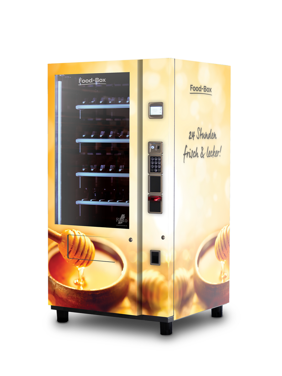 Distributeur automatique clair au motif de miel      