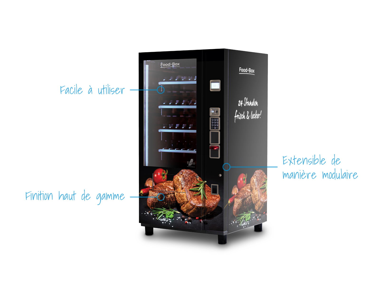 Distributeur automatique de viande grillée — présentation des fonctions      